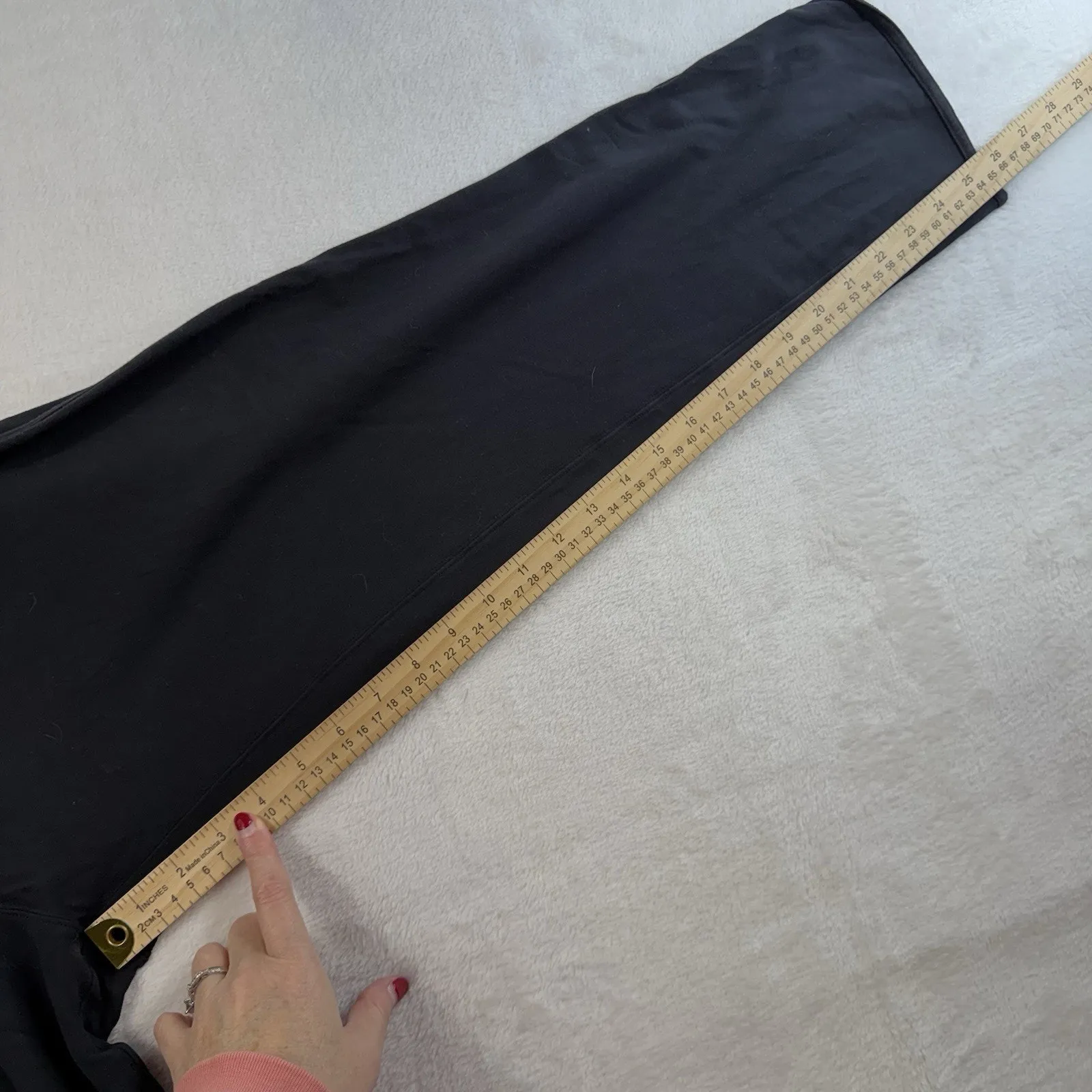 Lululemon Sz 8 Every Moment Pants 26" Black French Terry Travel Lounge W5BAMS - Image 11