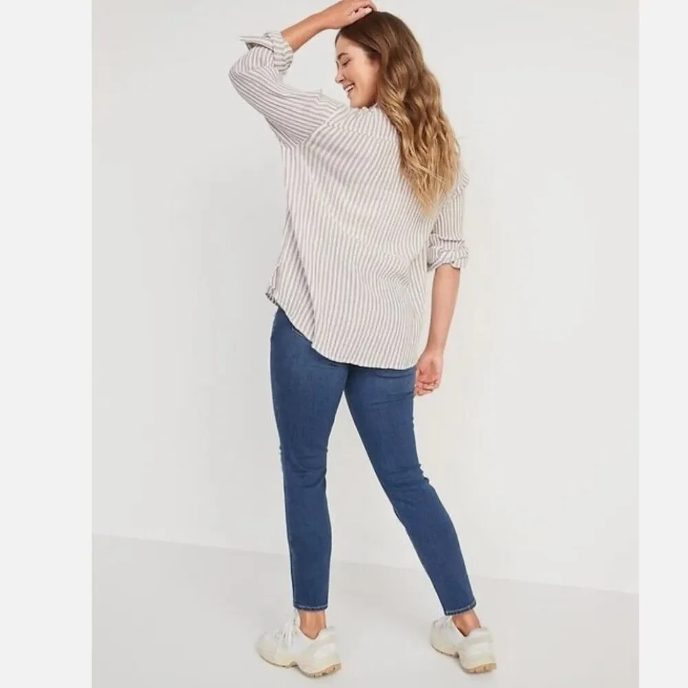 Old Navy Maternity Front-Low Panel Distressed Skinny Jean 4S - Image 2