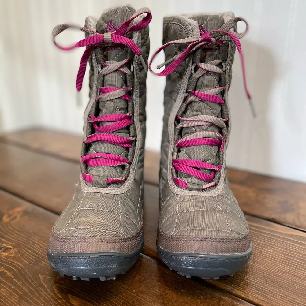 COLUMBIA Crystal Mid Lace Waterproof Quilted Boots 200 Grams Size Women’s 7 - Image 2