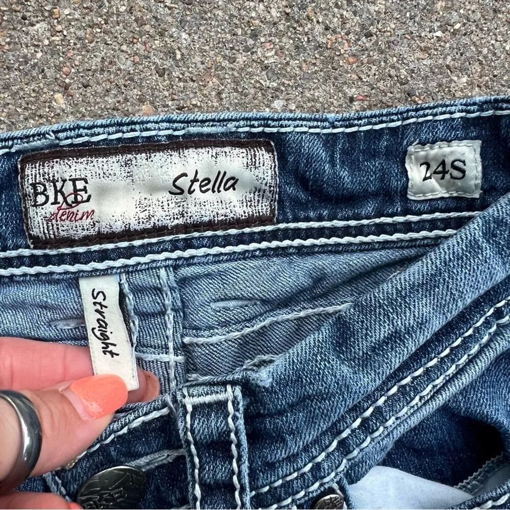 BKE Stella Straight Jeans 24S HEMMED to 26” inseam - Image 3