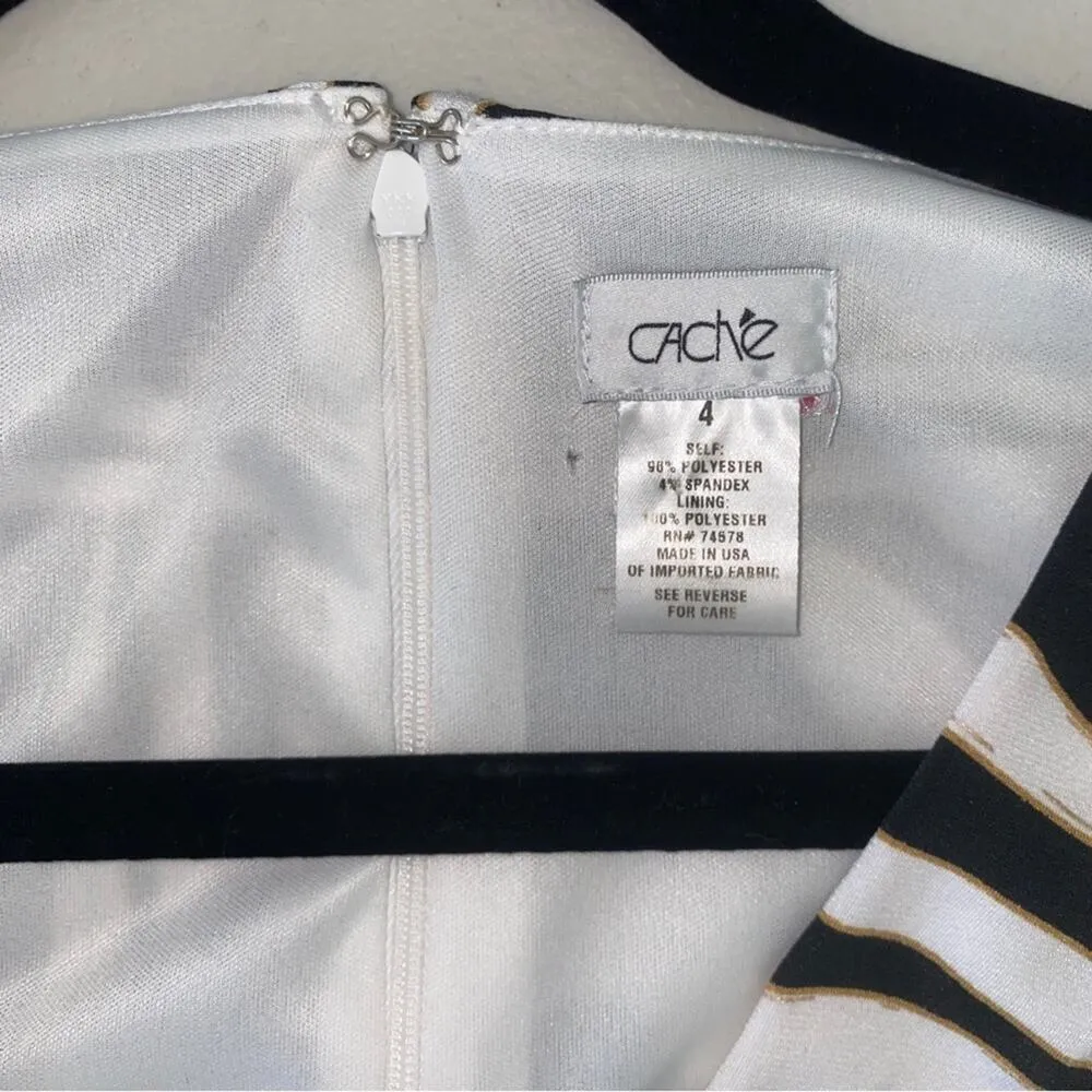 Vintage 90s y2k Cache Animal Zebra Print Sleeveless V-neck Mob Wife Mini Dress 4 - Image 11