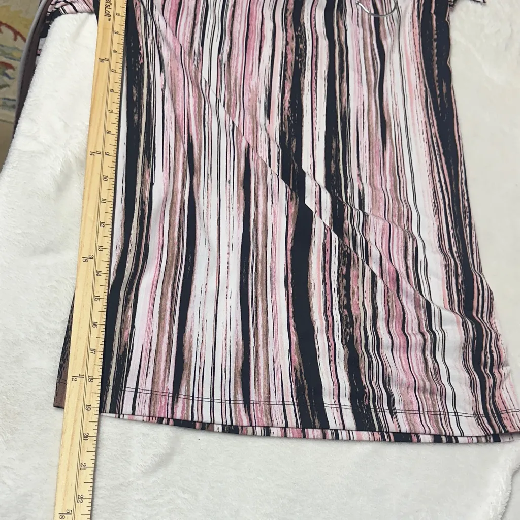 Connected Apparel Pink and Black Striped Jumpsuit/ Romper - Image 8
