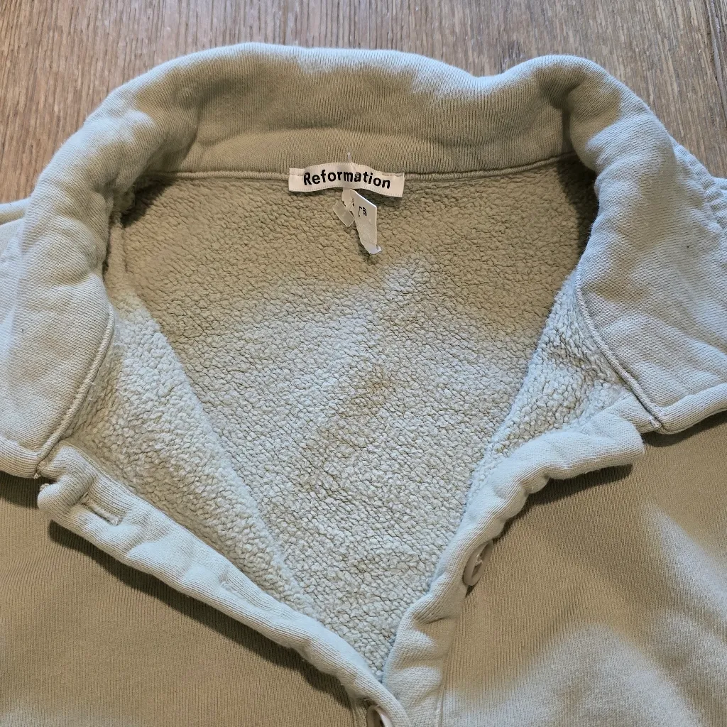 Reformation Womens Mint Green Pullover Sweatshirt Sz S‎ - Image 2