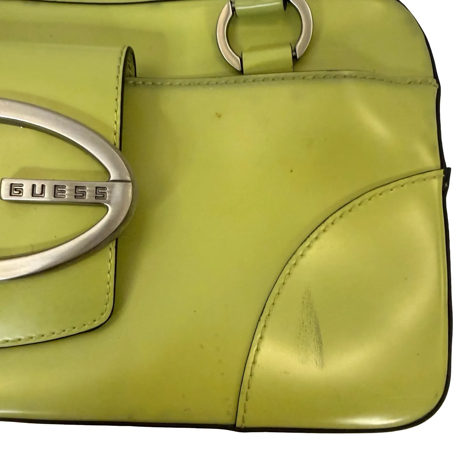 Y2K Guess Lime Green Shoulder Bag - Image 4