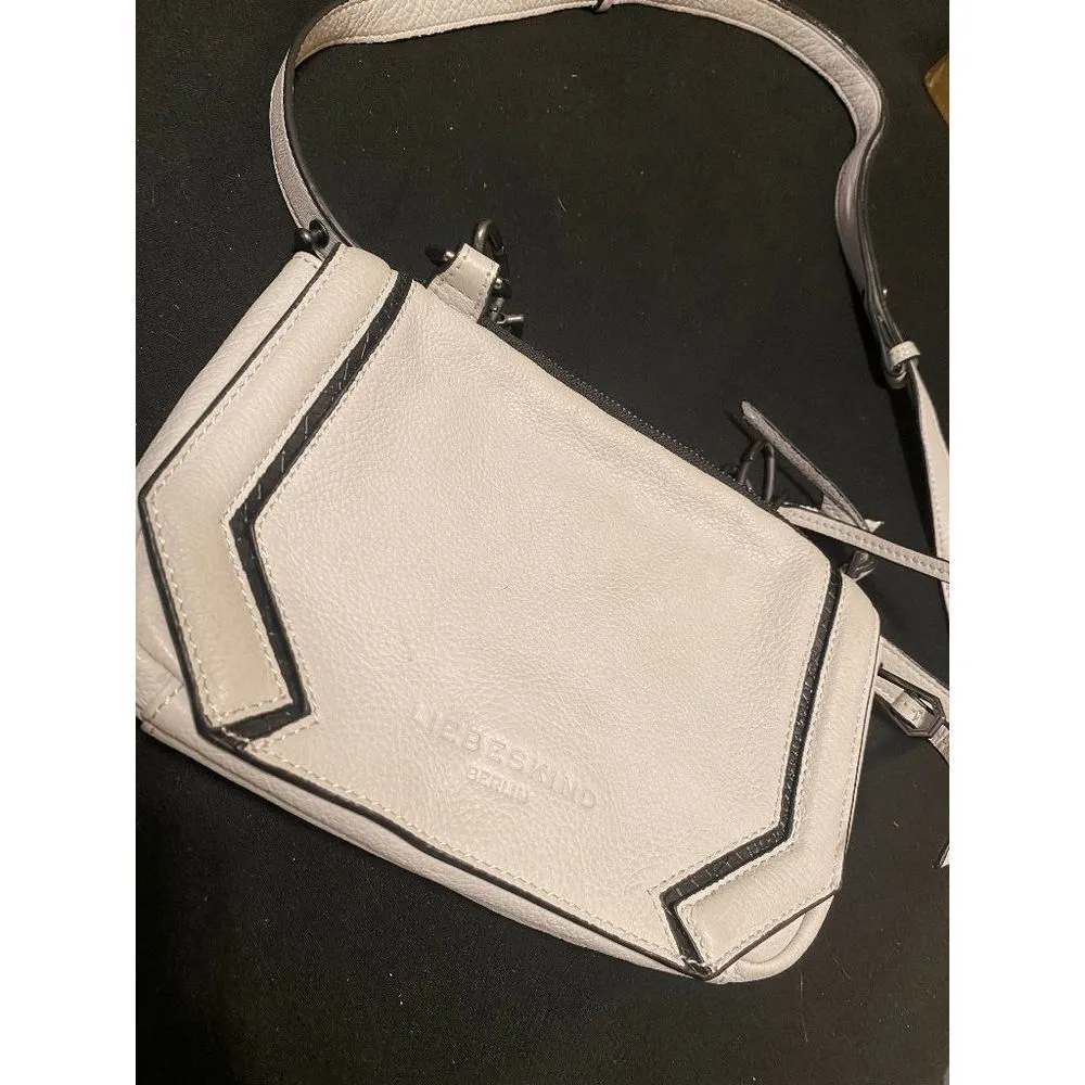 Liebeskind White Leather Tri-Zipper Crossbody Purse w/COA - Image 7
