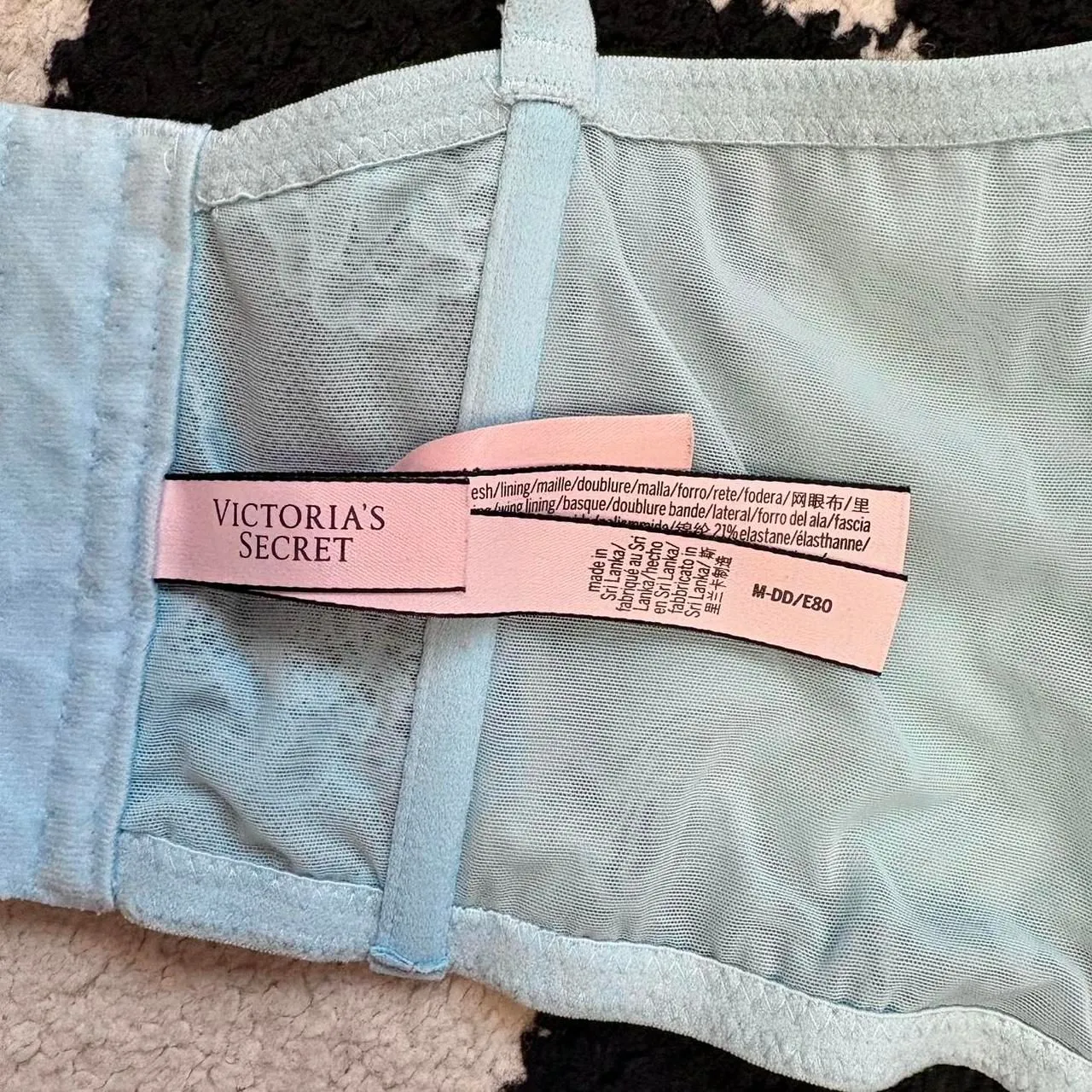 VS Dream Angels Blue Floral Lace Bustier M - Image 5