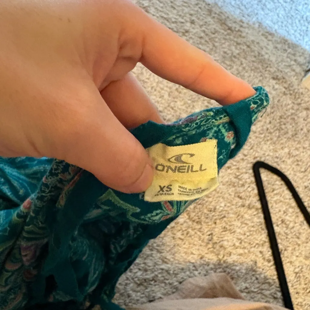 O'Neill Teal Patterned Midi Dress - Image 4