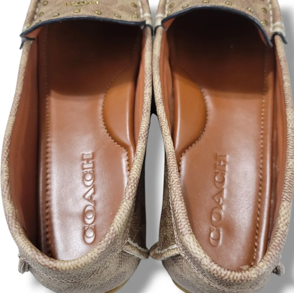 Coach Shoes Size 7.5B Coach McKenna Driver Loafers Coach Signature Monogram Logo Women's Shoes - Image 10