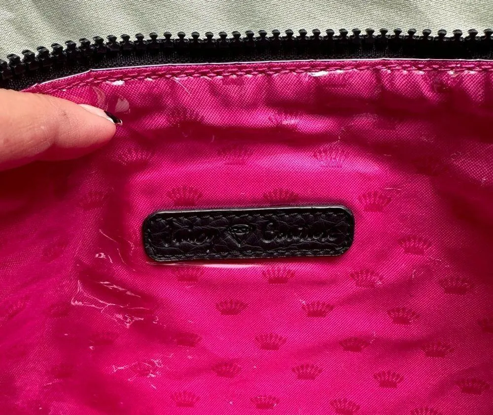 Juicy Couture Authentic Life Is A Beach Jersey Summer Plastic Lined Bikini Bag - Image 5