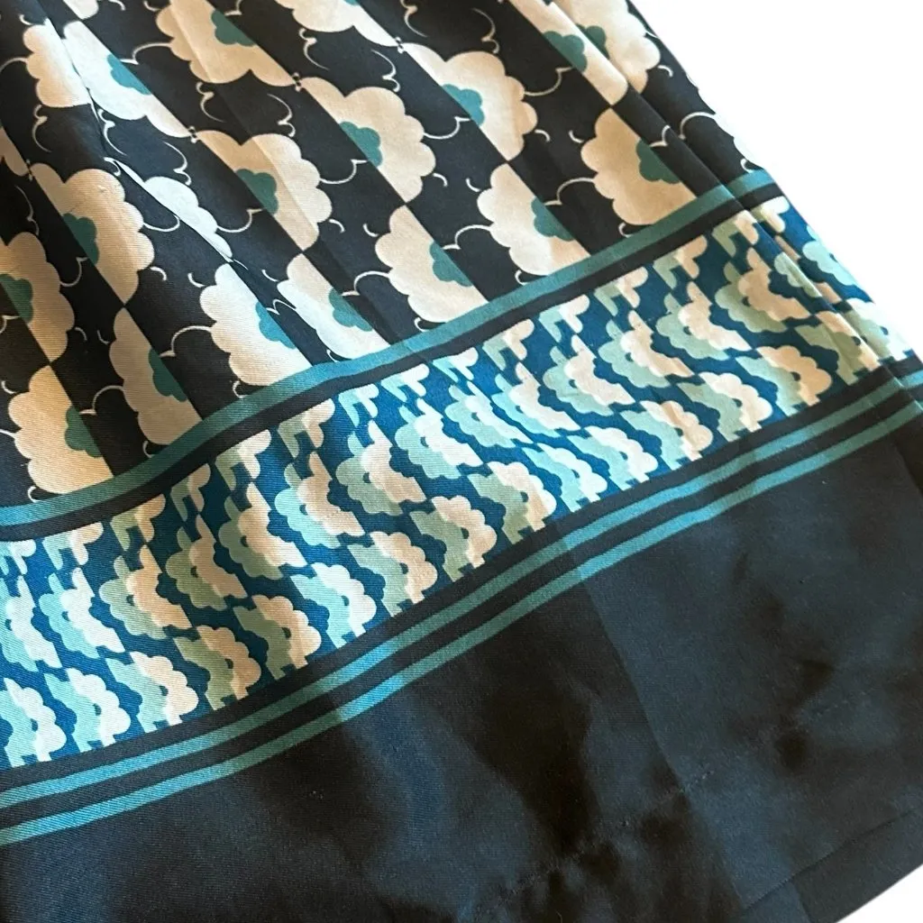 Cotelac Fun Print Fit N Flare Dress Sleeveless Shift Satin Bohemian Size 6 Women Gray - Image 9