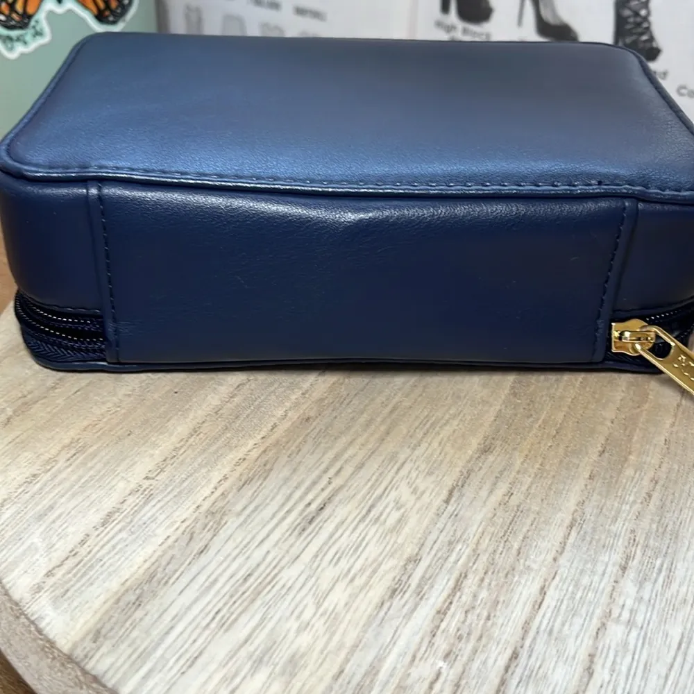 Missoni Exclusive Delta One Travel Case Navy Blue Wave Design Zippered Mini - Image 7