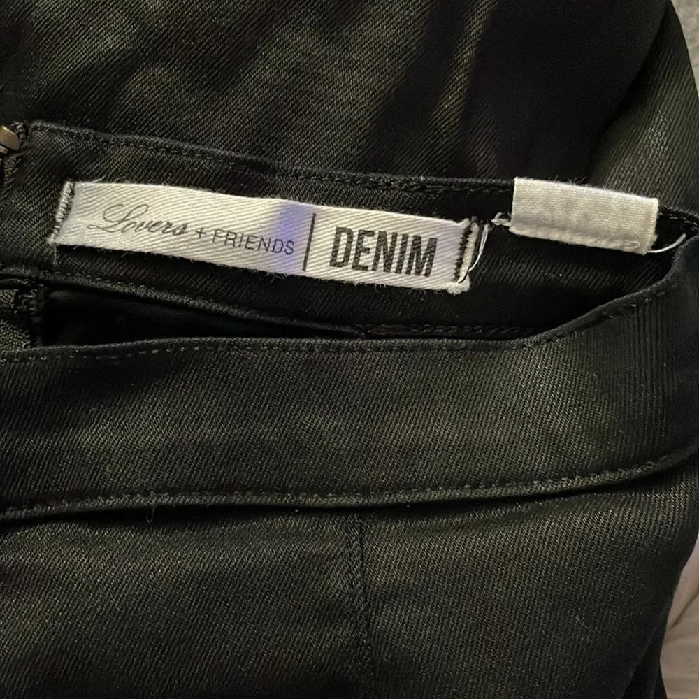 Lovers + Friends Black super soft wax Jesse skinny jeans - Image 3