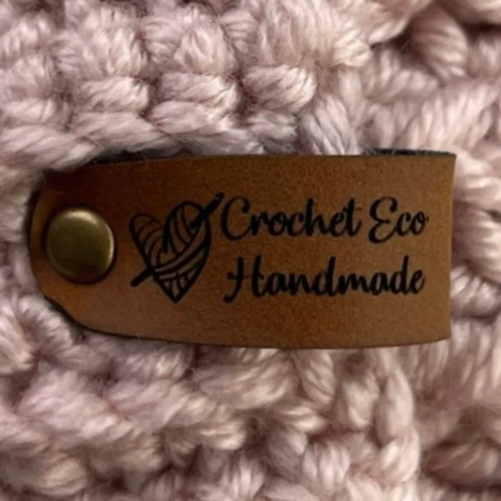 Women's Pink Crochet Ribbed Knit Handmade Detachable Pom Pom Beanie Hat One Size - Image 4