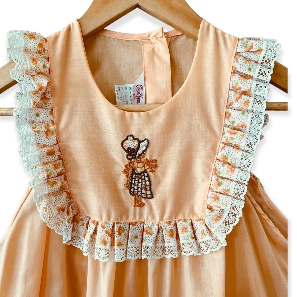 CHERRI LYNN JR Vintage 70’s Lace Trim Floral Nightgown & Robe Size 11 - Image 10