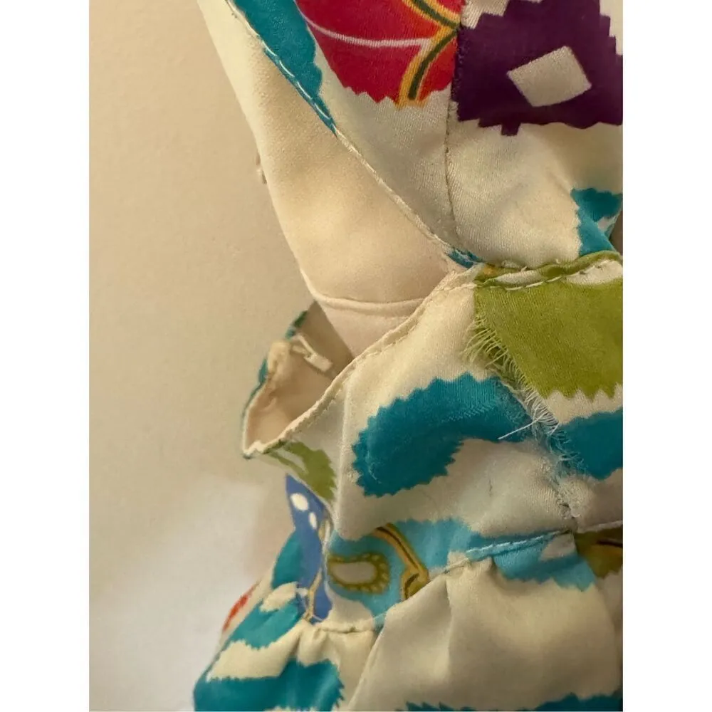 JUDITH MARCH BIRD PRINT DRESS TIE BACK M - Image 8