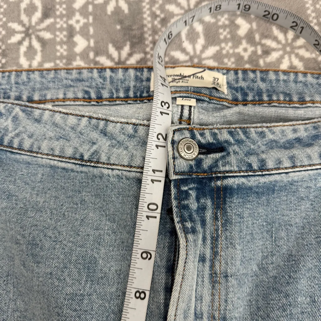 Abercrombie & Fitch Curve Love‎ The Skinny High Rise Blue Wash Size 37/24 Short - Image 9