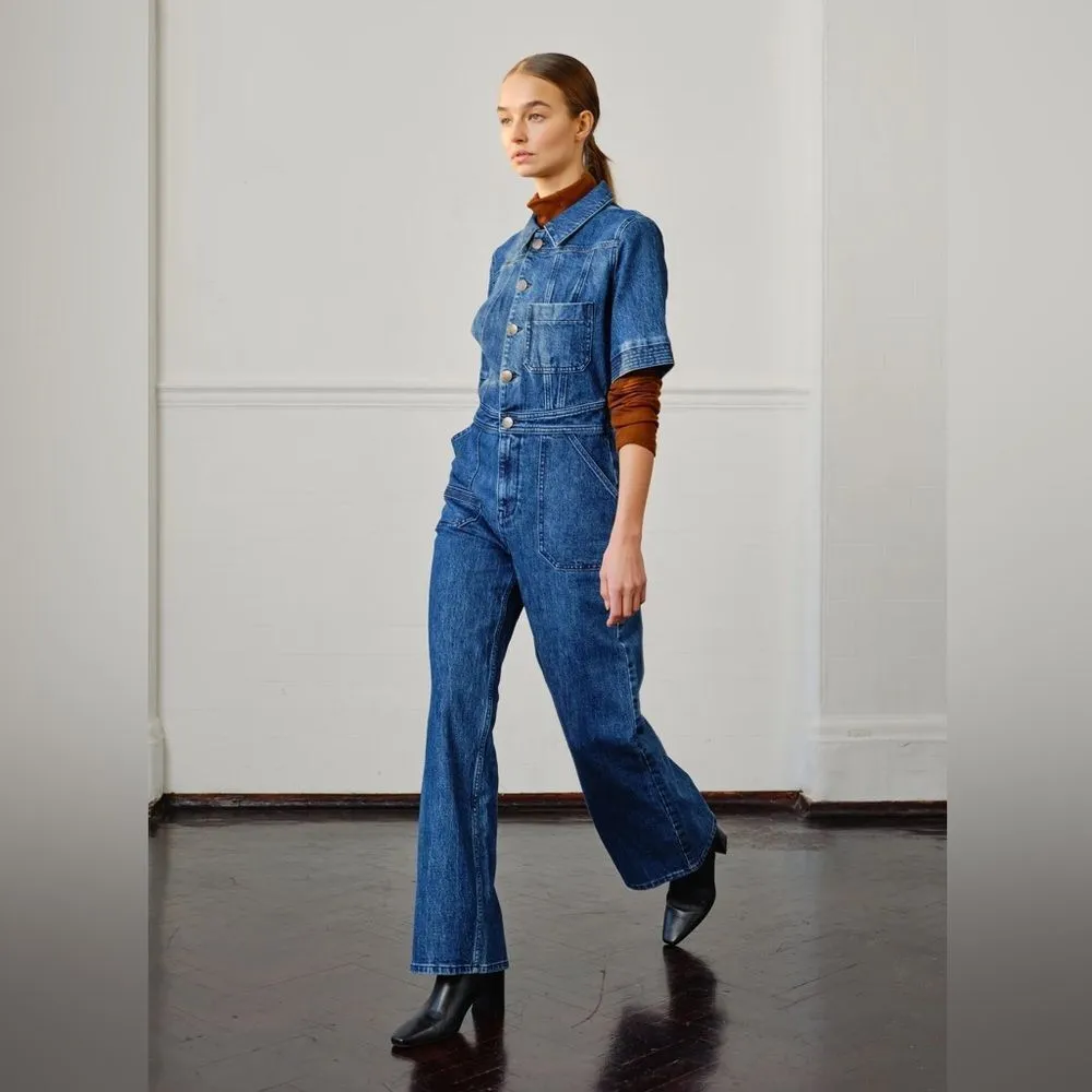 NEW Anthropologie Seventy + Mochi Elodie Denim Jumpsuit Size 2 - Image 4
