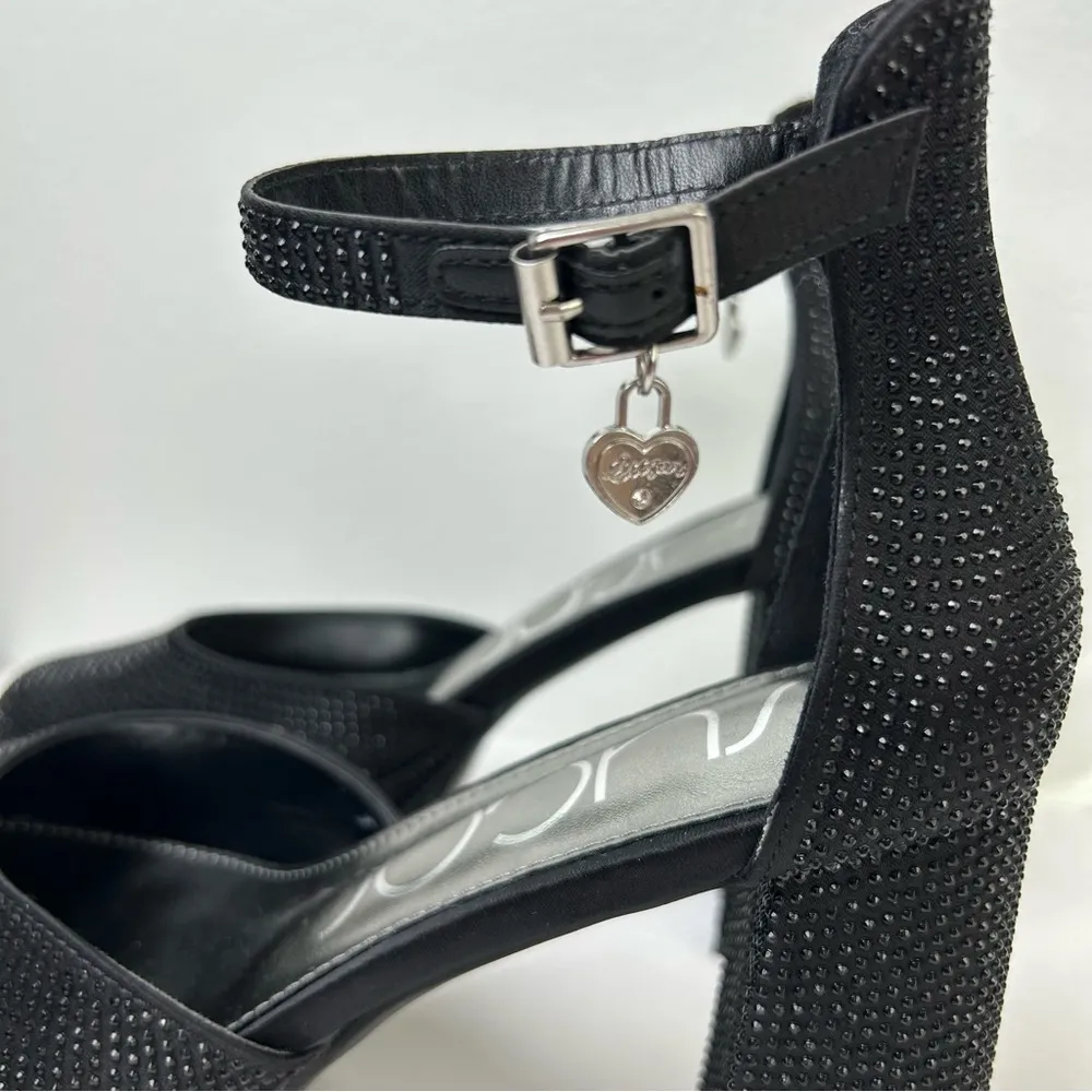 Dolls Kill Sugar Stacked Platform Heels Black Rhinestone NWOT Willfully 2 - Image 4