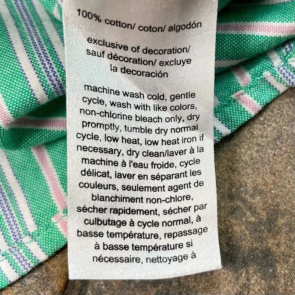 Tommy Hilfiger Striped Button Down Blouse Large - Image 10