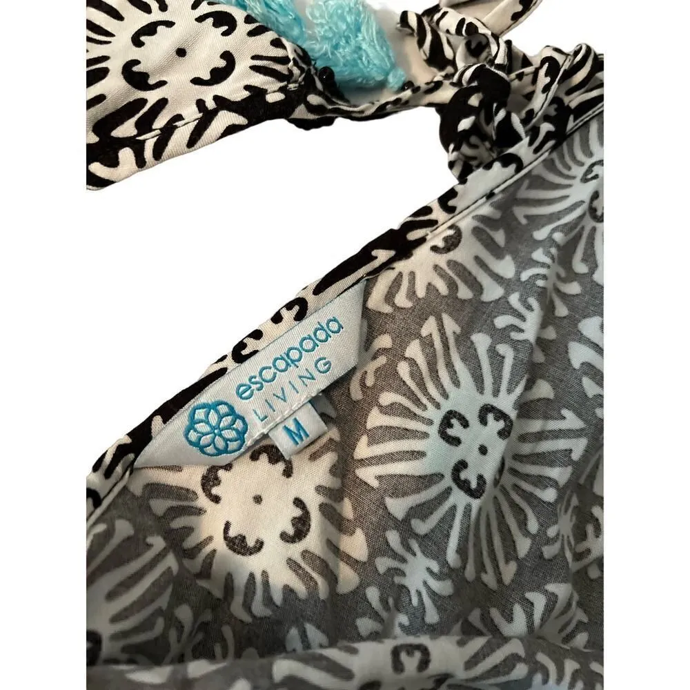 ESCAPADA TURQUOISE TASSEL DRESS SIZE MEDIUM - Image 7