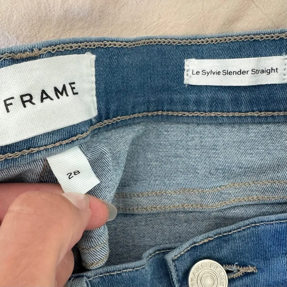 Frame Denim Le Sylvie Slender Straight Jeans, Size 28, EUC - Image 7