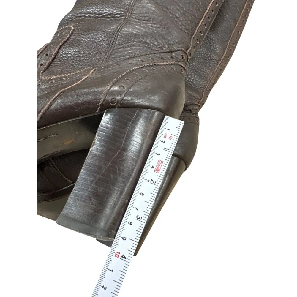 Michael Kors Womens Brown Knee High Leather Riding Boots 10M SKU 7079 - Image 10