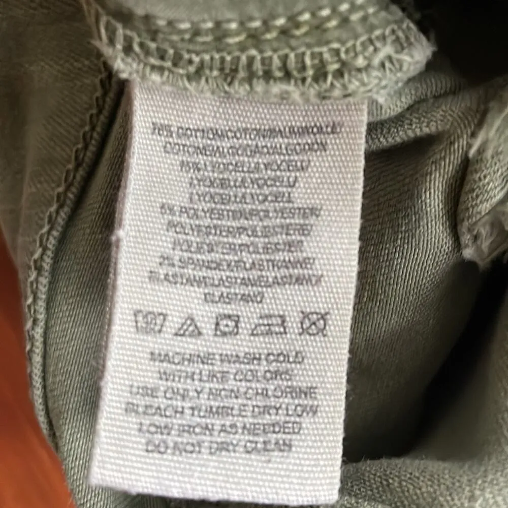 Free People Busted Knee Olive Green Distressed Jeans 5 Pocket Size 29 Ankle - Image 7