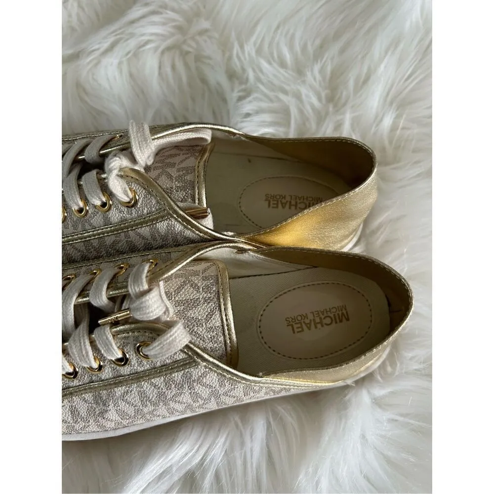 MICHAEL KORS Women's MK Signature Kristy Espadrille Flat Sneakers US Size 7M whi - Image 3