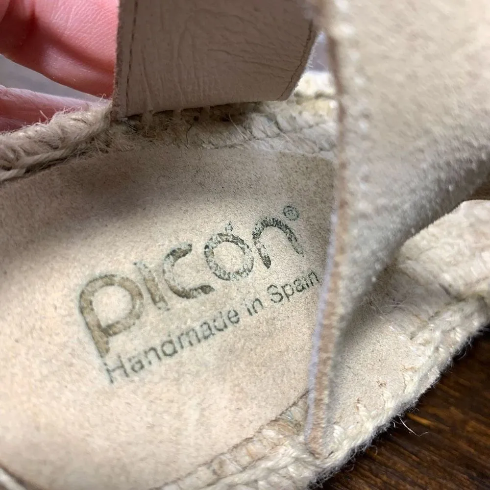 Picon Spain Leather Espadrilles size 9 Tan - Image 4