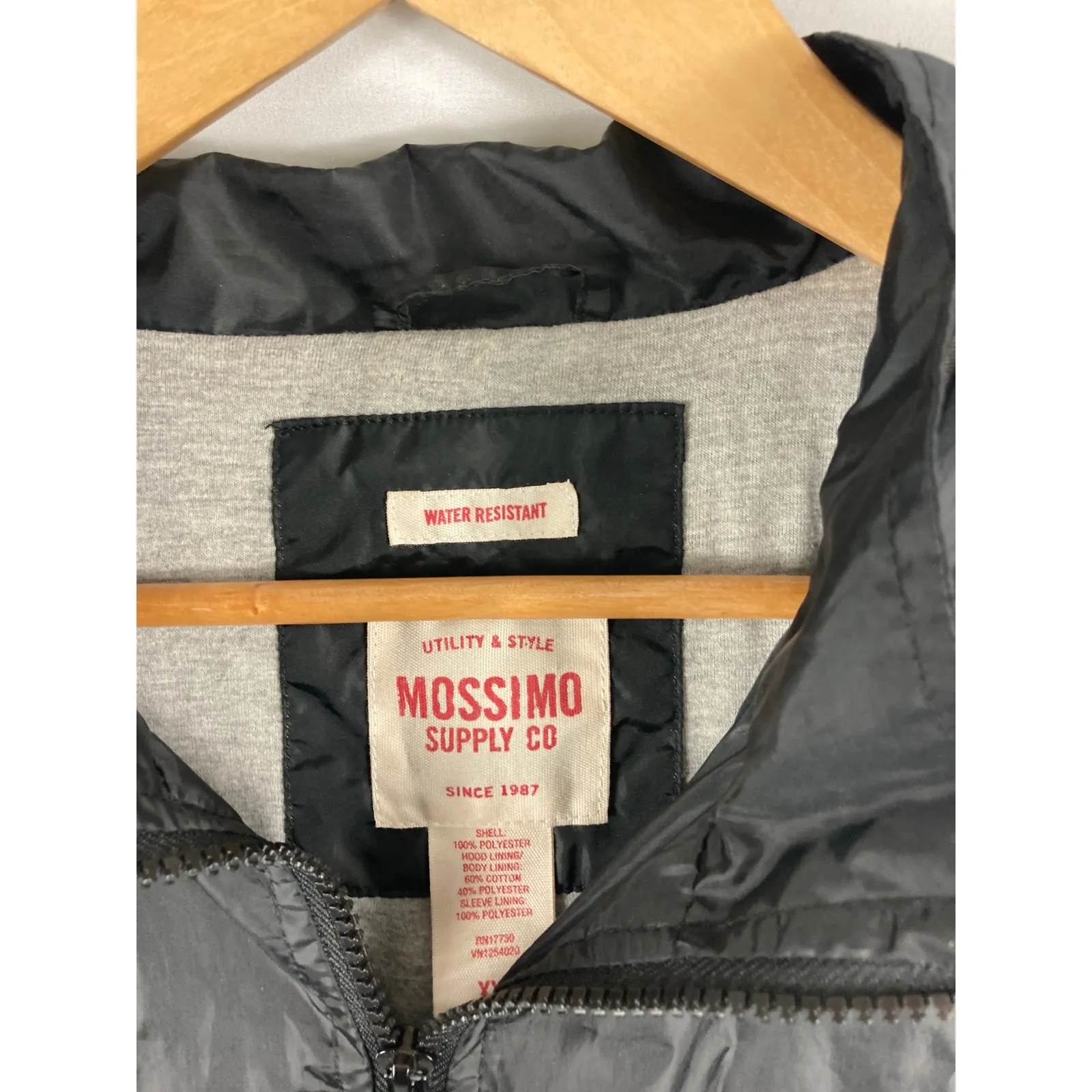 Mossimo Supply Co Water Resistant Black Jacket Size XXL - Image 2
