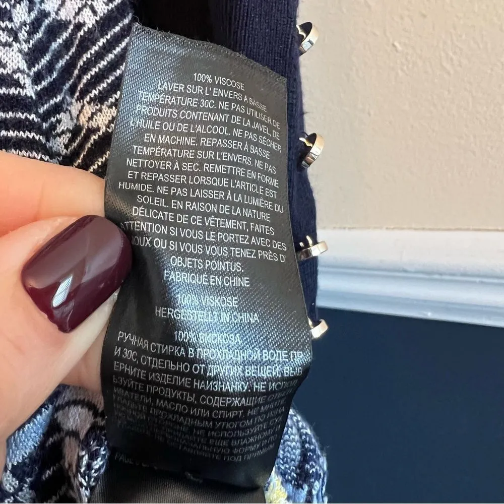 TED BAKER Holliis Chevron Sweater Knit Collared Polo Midi Dress - Image 14