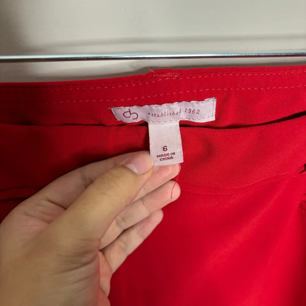 CB Red Pull On Pants Sz 6 - Image 4