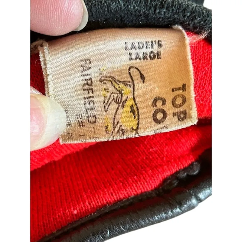 Vintage Fairfield Hanover Black Cowhide Leather Mittens Ladies’ Large - Image 4