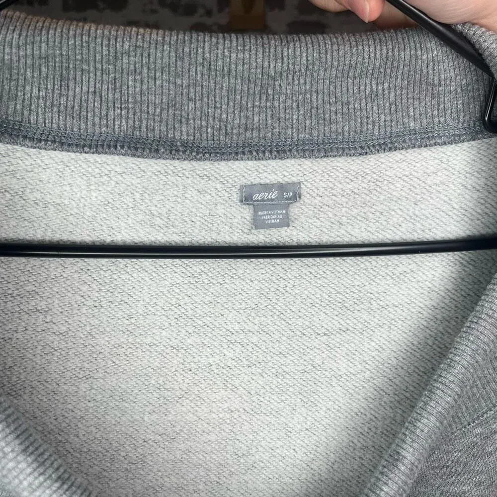 Aerie | women wide neck gray pullover oversized - Image 3