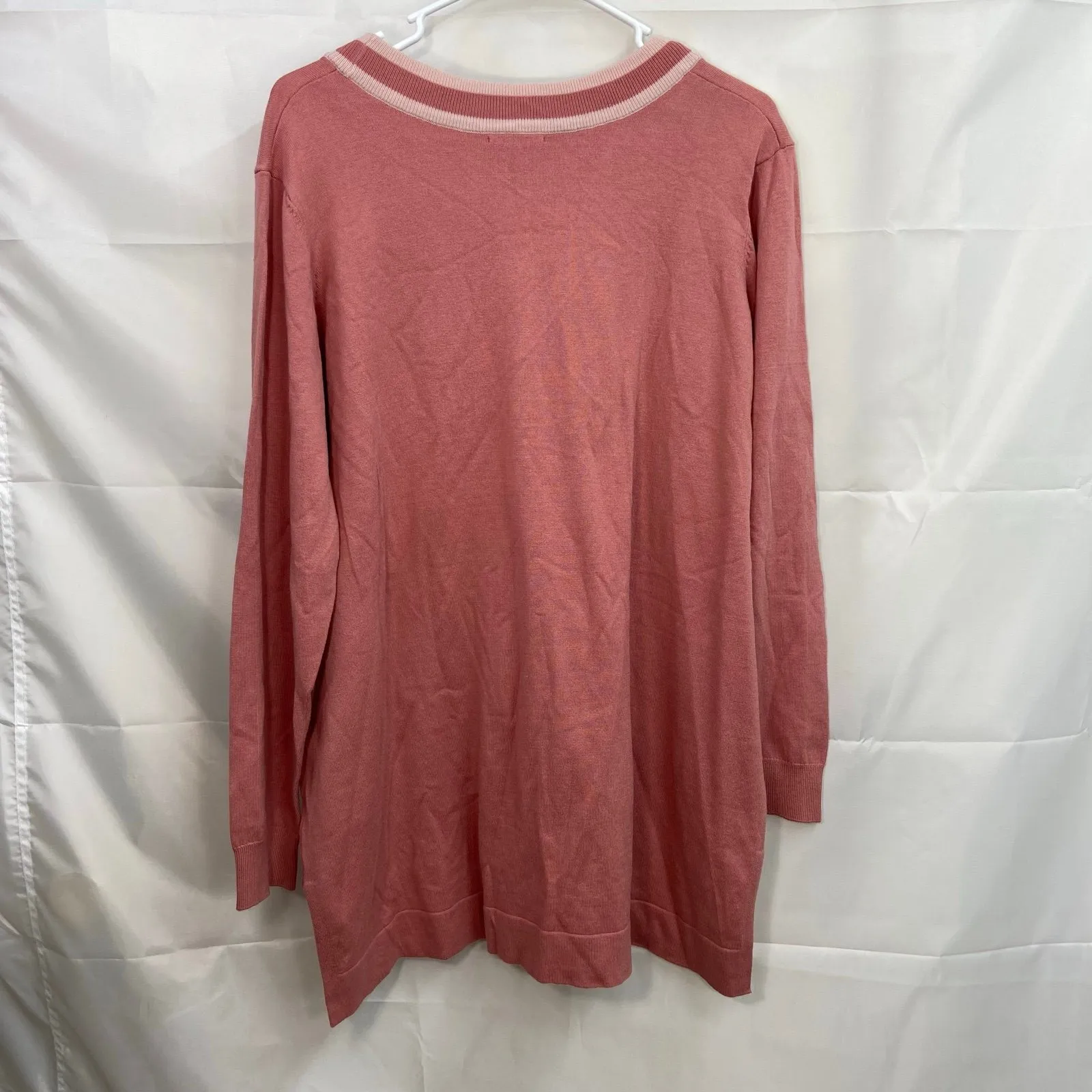 Martha Stewart women's mauve pink striped v - Image 7