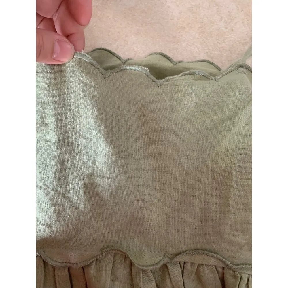 ASOS sage green scalloped edge dress size 2 new with tags cut out - Image 6
