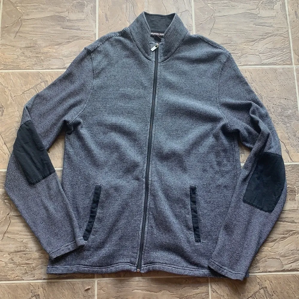 Michael Kors  elbow patch zip front sweater - Image 13