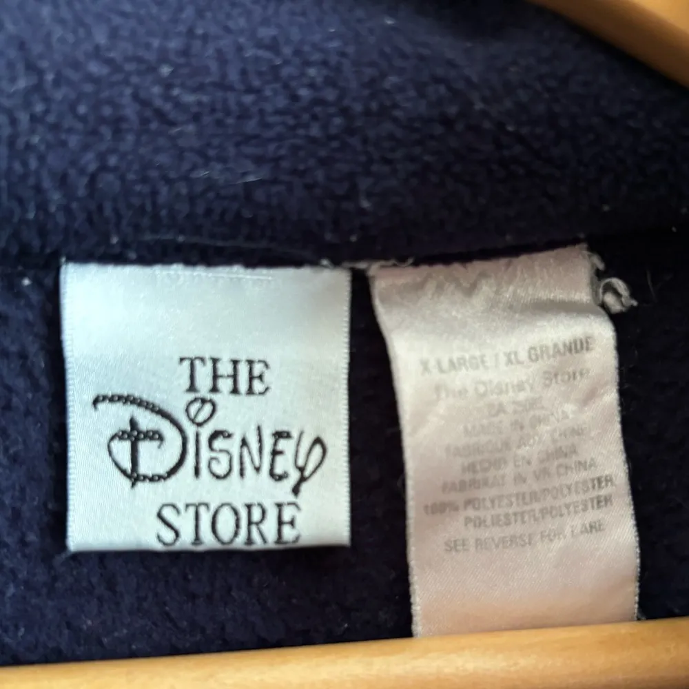 Vintage 90s Disney Tigger Embroidered Fleece Quarter Zip Sweater in Blue Size XL - Image 3