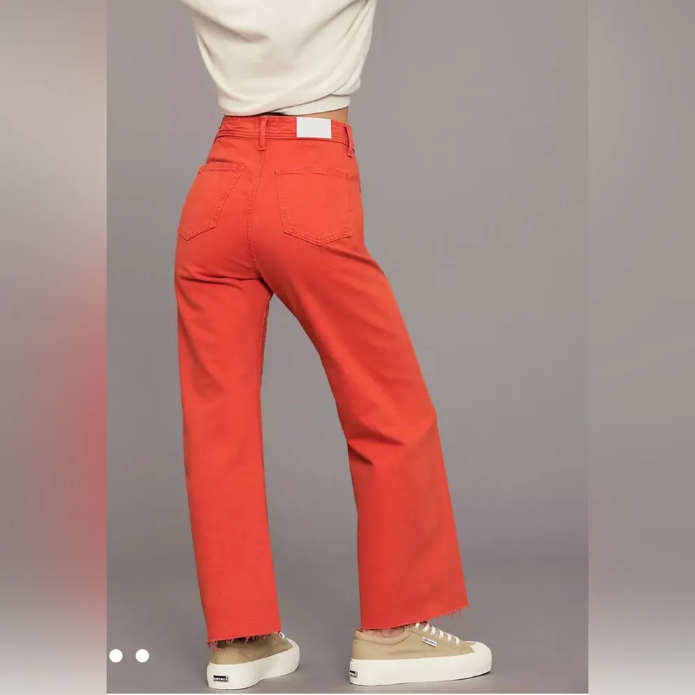 PISTOLA PENNY HIGH RISE WIDE LEG CROP - BLOOD ORANGE Size 25 - Image 8