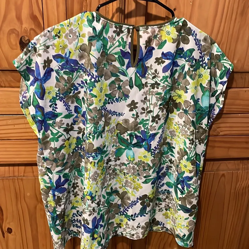 LIZ CLAIBORNE CAREER PETITE Floral Design Tank Blouse Size Petite Large (PL) - Image 6