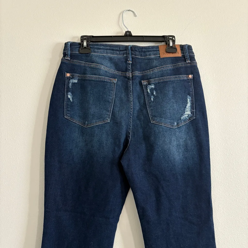 Judy Blue RIGID MAGIC HIGH RISE STRAIGHT FIT Dark Wash Straight Leg Jeans 11/30 - Image 8