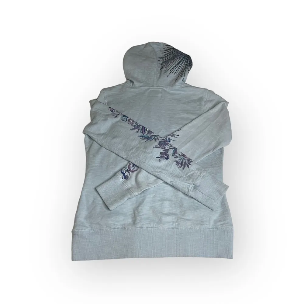 VHTF: new Y2K Lucky Brand ❤︎︎ Floral Geisha Embroidery Zip Hoodie ❤︎︎ Blue ❤︎ M - Image 11