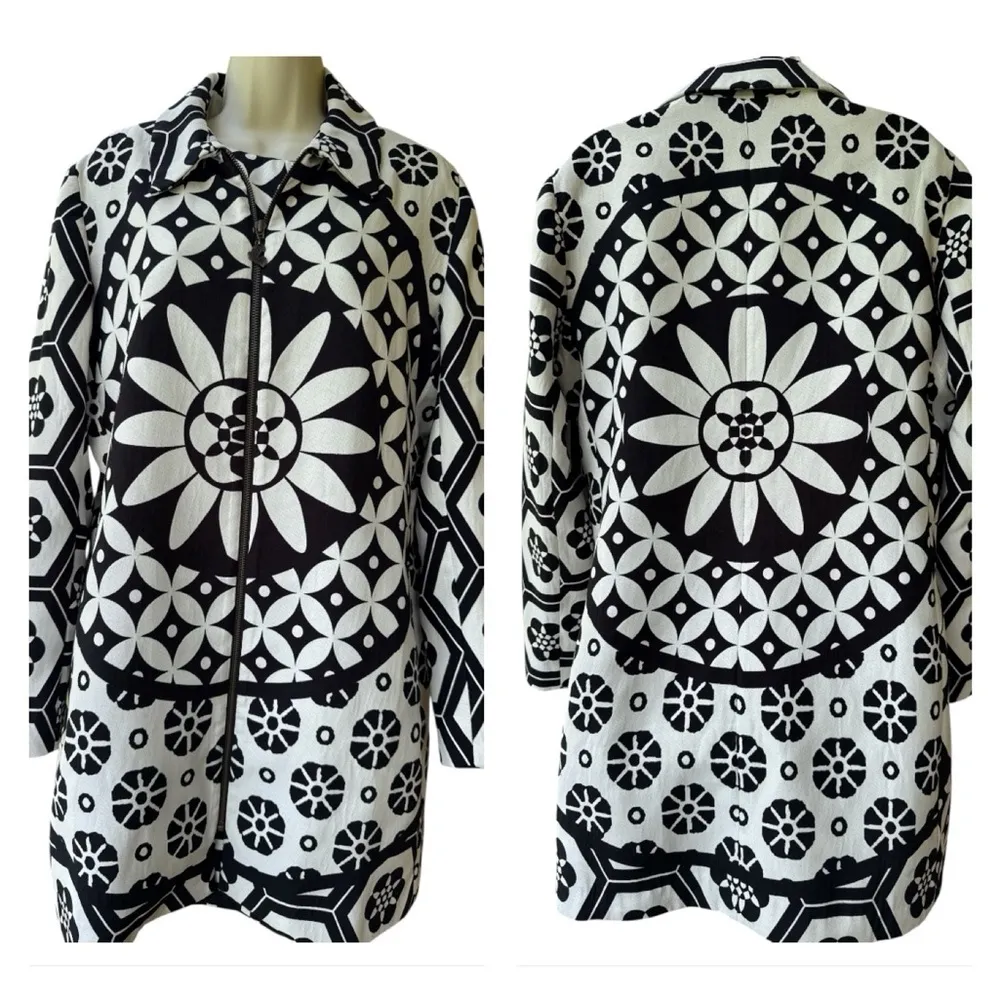 Desigual 50E2LA0 Floral Pattern Dress with Matching Jacket Colorful Lining 46 - Image 4