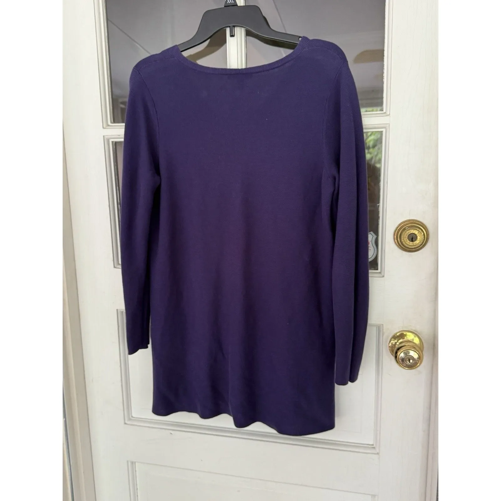 Eileen Fisher Purple Knit Pullover Sweater Petite Medium PM Organic Cotton - Image 6