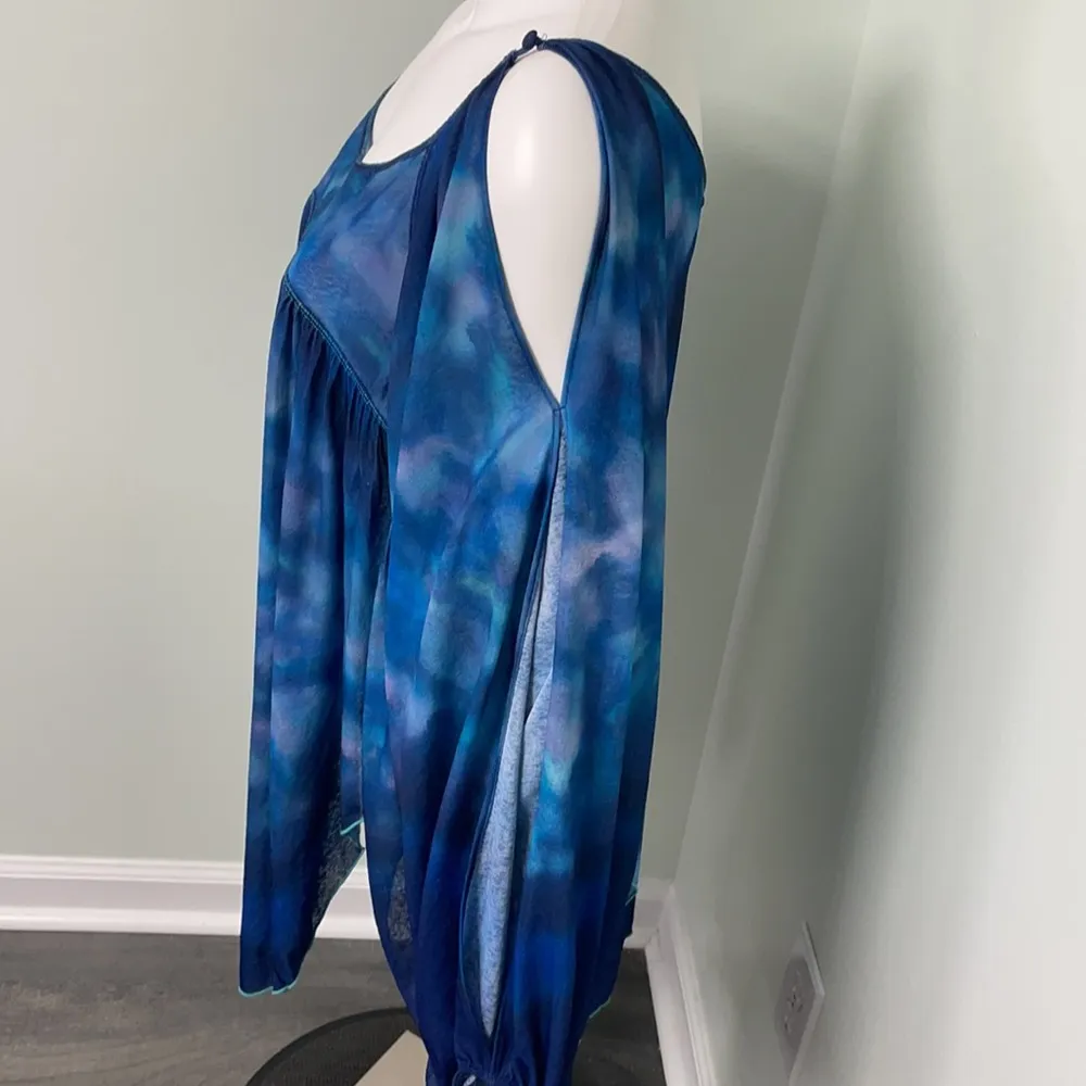 Free People Mystic Tie Dye Top- Blue Small - Image 6