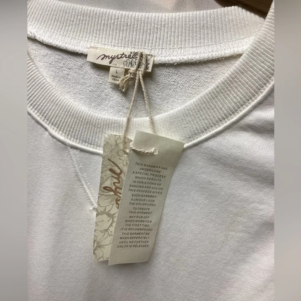 Mystree  sleeveless crew neck sweatshirt. Size Large. - Image 5