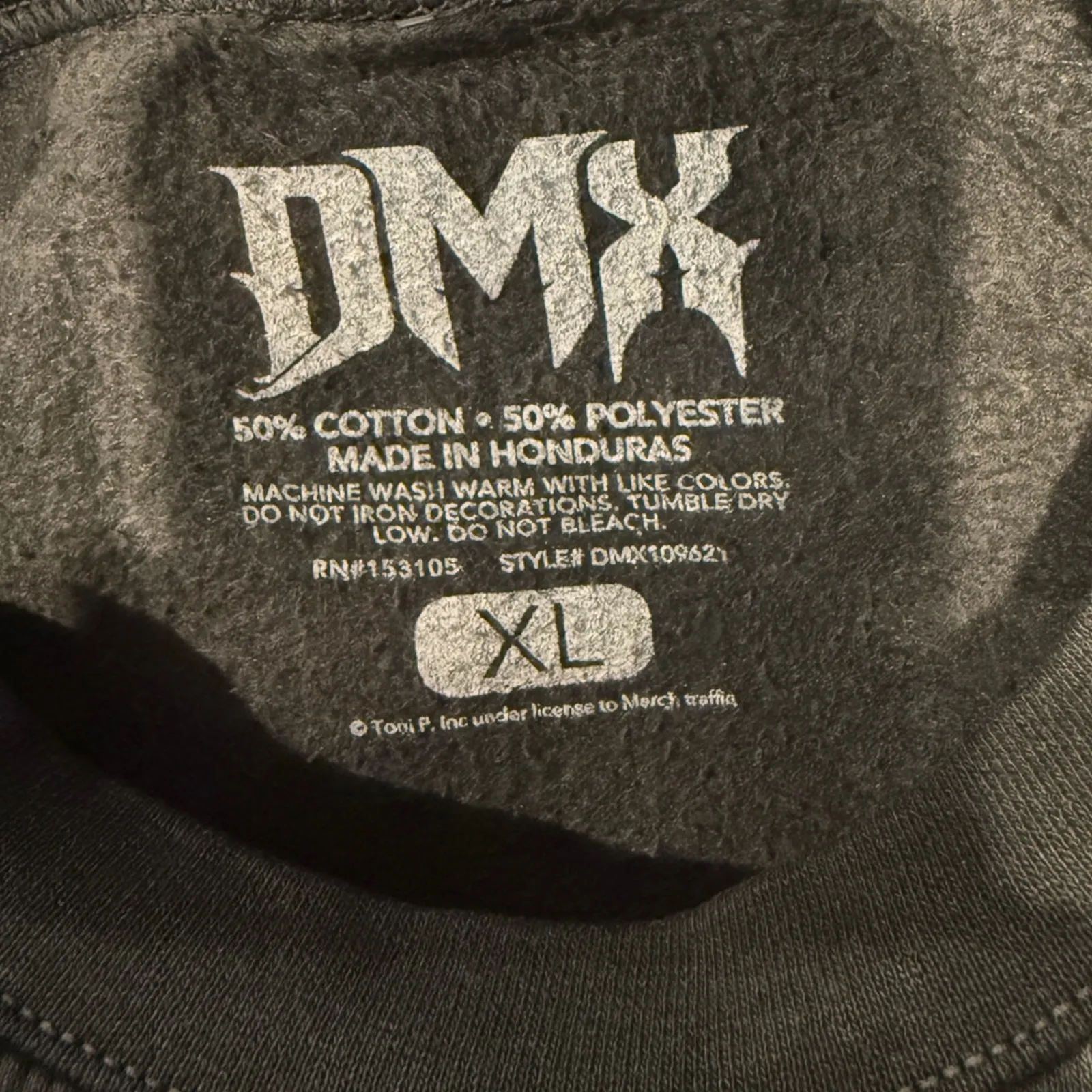 DMX Vintage Style Arms Crossed Graphic Print Sweatshirt Unisex XL Grey Blue Gray - Image 8