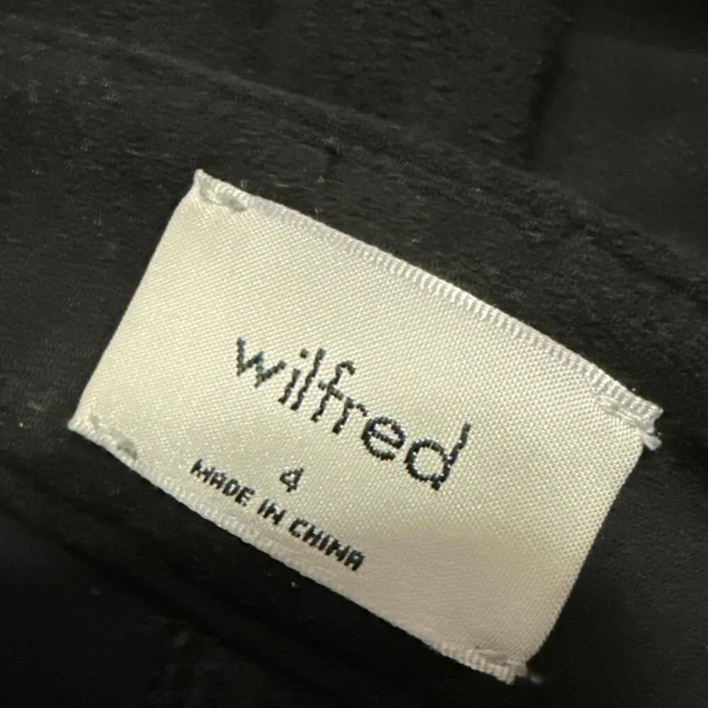 Aritzia Wilfred Women's Black High Waisted Straight Leg Casual Pants Size 4 - Image 5