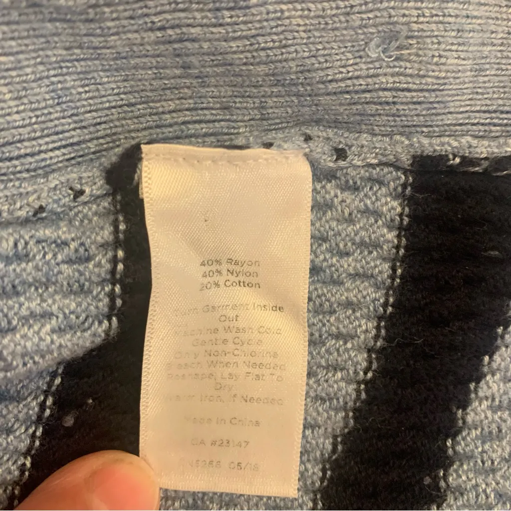 Talbots Petite Stripe Boat Neck Button Accent Sweater Size LP - Image 13