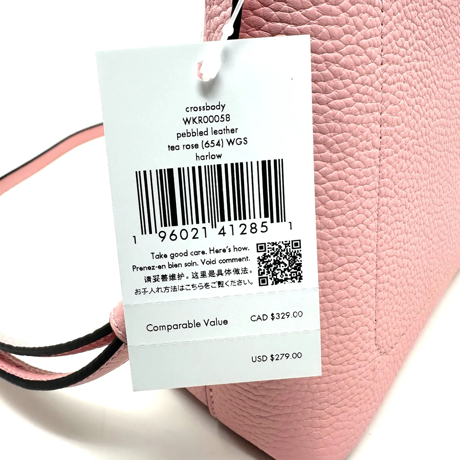 Kate Spade Harlow Crossbody Purse Tea Rose Pink Leather WKR00058 - Image 7